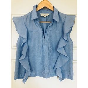 Sweet Wanderer Ruffle Crop Blouse